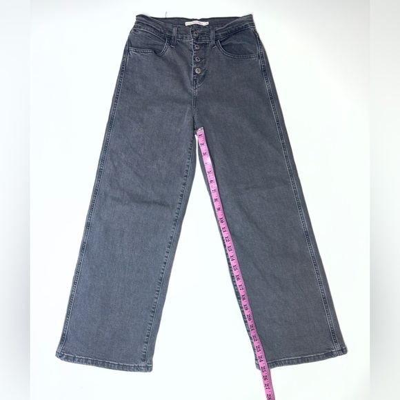 Levis Women's Mile High Cropped Wide-Leg Jeans Size- 25 - Picture 3 of 10